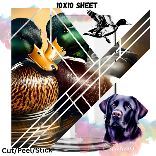 Mallard Lab  UV DTF  Sheet 10x10 (Robin Design)