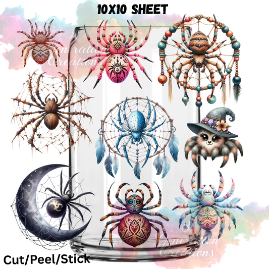 Halloween Boho Spider  UV DTF  Sheet 10x10 (Robin Design)