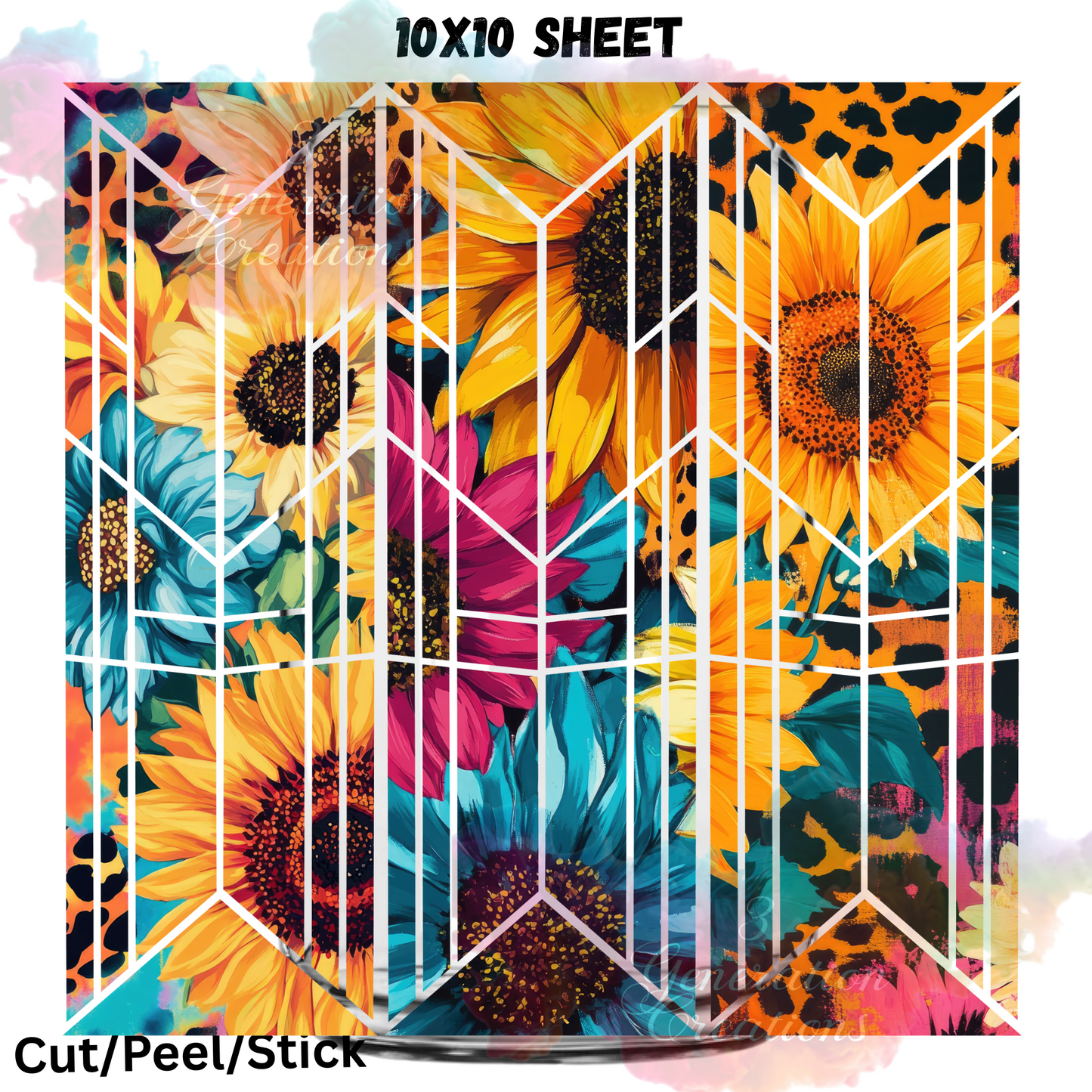 Sunflower Deconstruct   UV DTF  Sheet 10x10 (Robin Design)