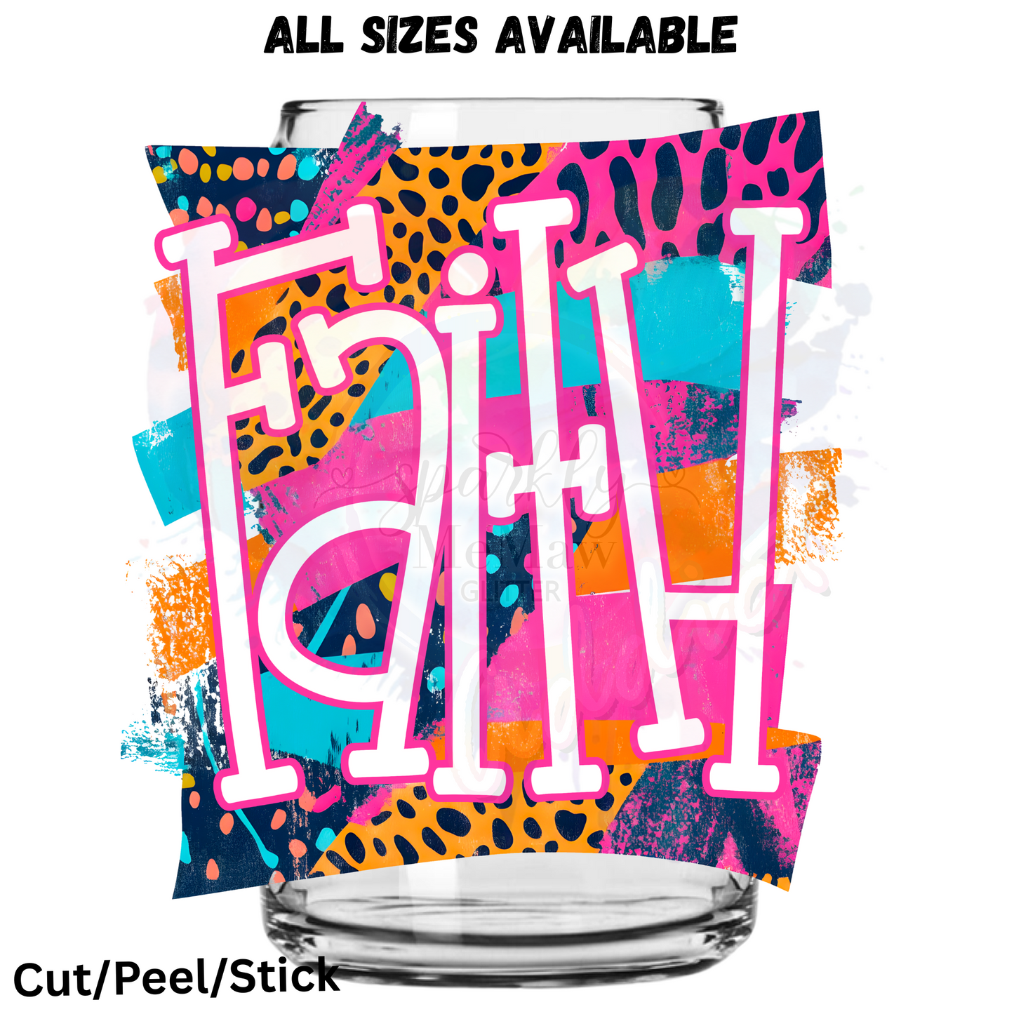 Bright Splash Faith  UV DTF Decal