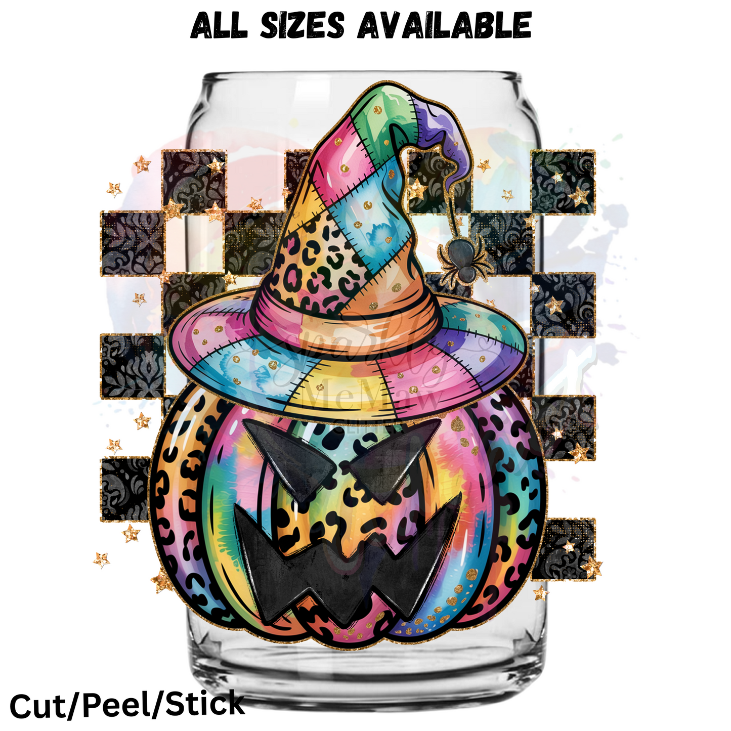 Jackolantern Witch UV DTF Decal