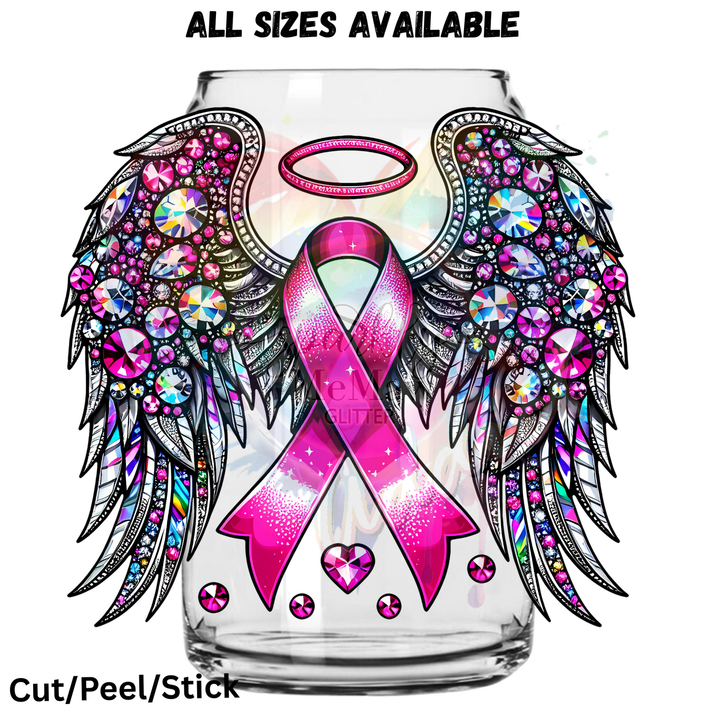 Angel Wings Ribbon  UV DTF Decal