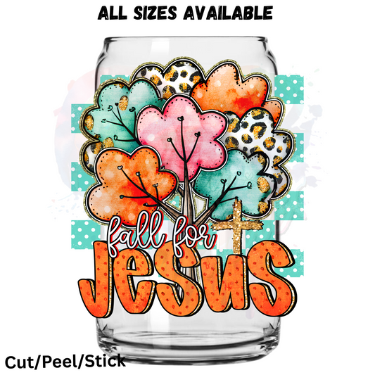 fall for jesus 2  UV DTF Decal