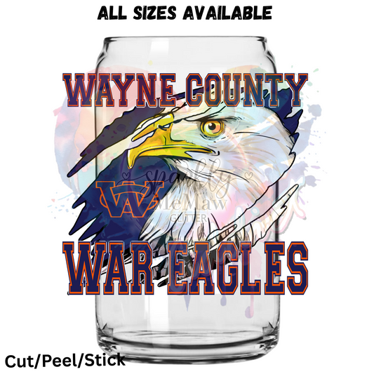 Wayne Country War Eagles 1 UV DTF Decal
