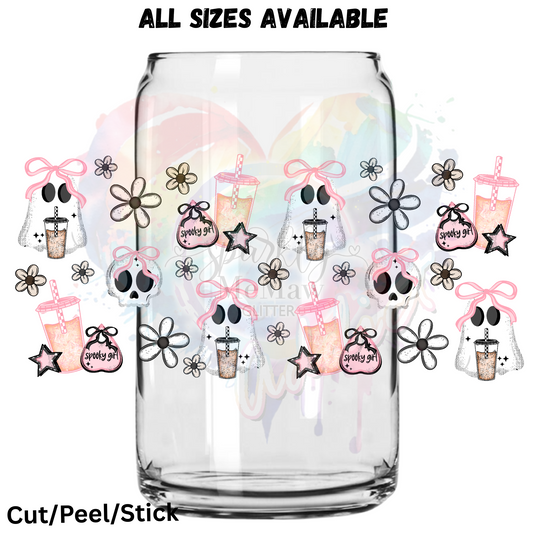 Spooky Girl   UV  DTF 16 Oz wrap