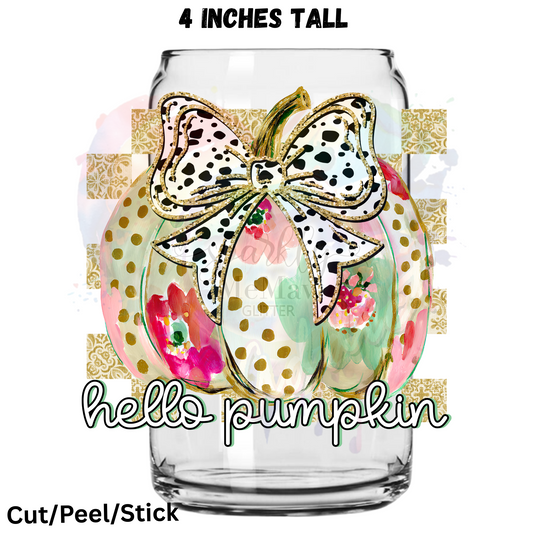 Hello Pumpkin 1 UV DTF Decal 1$ Deal