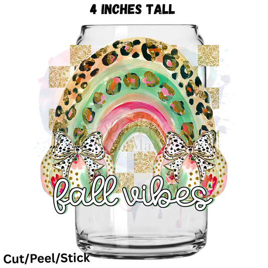 Fall Vibes Rainbow UV DTF Decal 1$ Deal