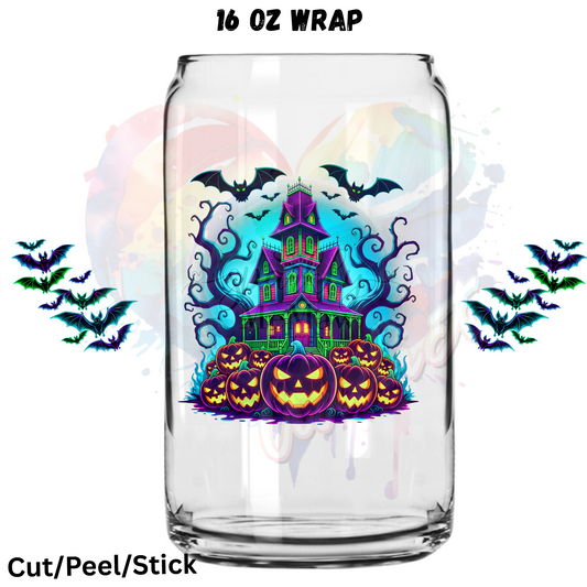 Vintage Halloween Wrap UV  DTF 16 Oz wrap