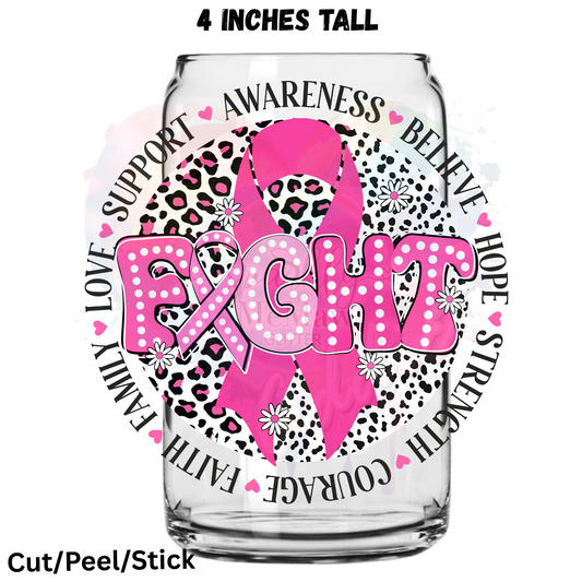 Fight Cancer UV DTF Decal