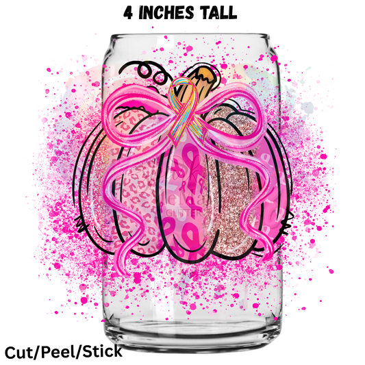 Pumpkin Breast Cancer UV DTF Decal