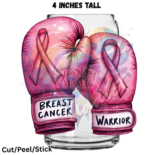Breast Cancer Warrior UV DTF Decal