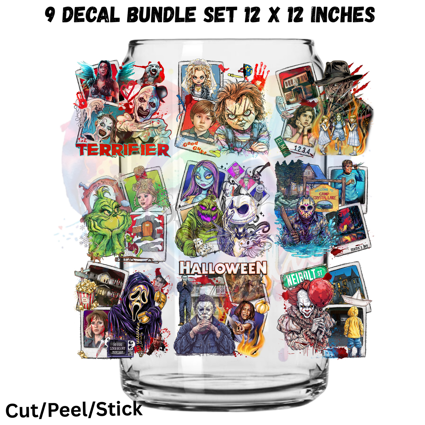 Polaroid Halloween Decal collection UV DTF Bundle