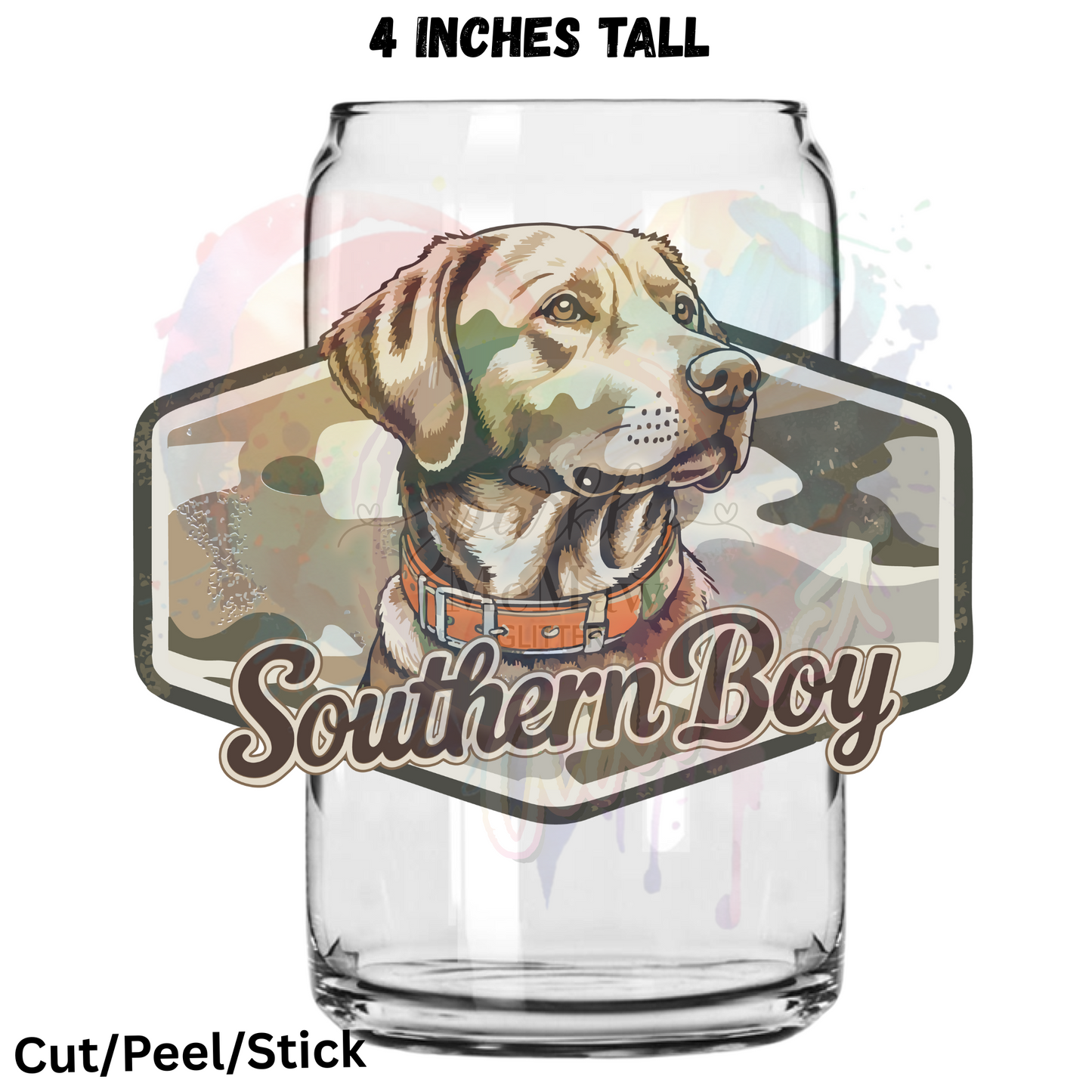 Southern Boy Dog1 UV DTF Decal