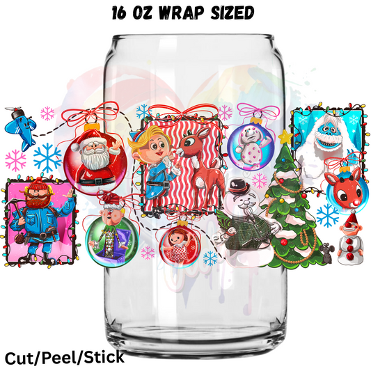 16 oz reindeer 2 UV  DTF 16 Oz wrap