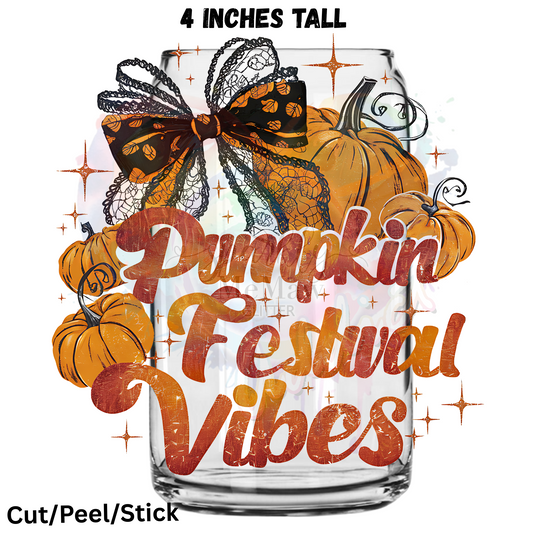 Pumpkin Festival Vibes UV DTF Decal