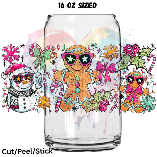 Doodle Gingerbread 1  UV  DTF 16 Oz wrap