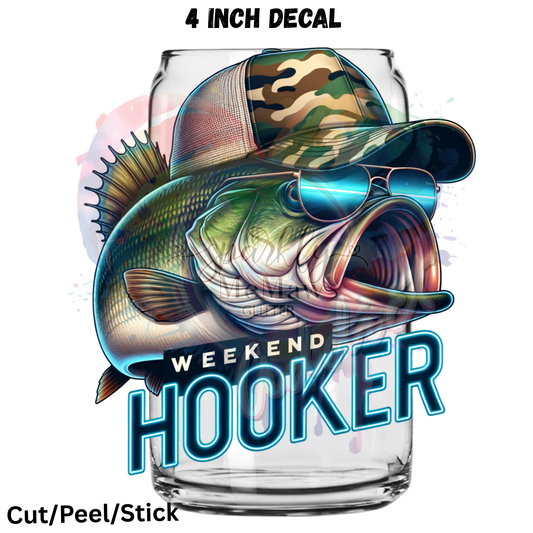 Weekend Hooker Neon UV DTF Decal