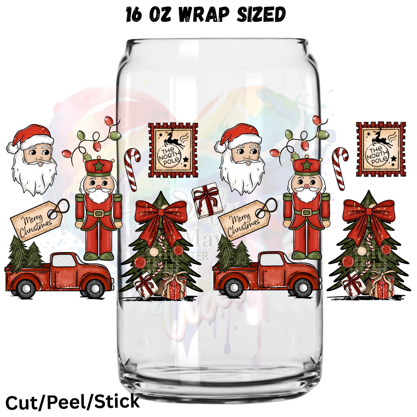 North Pole Version 2 UV  DTF 16 Oz wrap