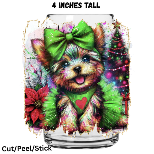 Puppy Christmas love 1 UV DTF Decal