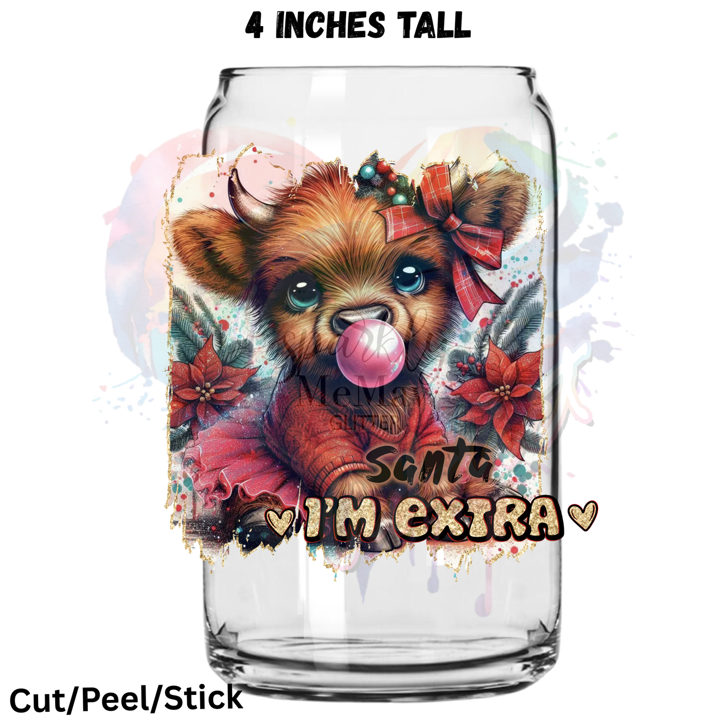 Santa I'm extra UV DTF Decal