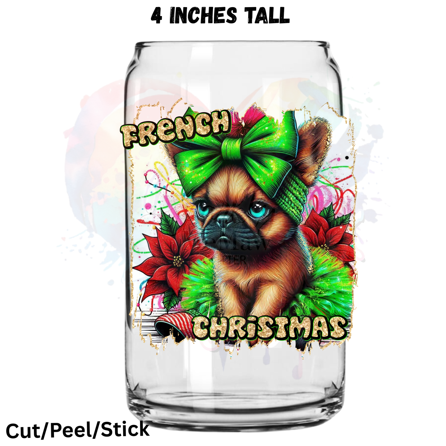 French Christmas UV DTF Decal