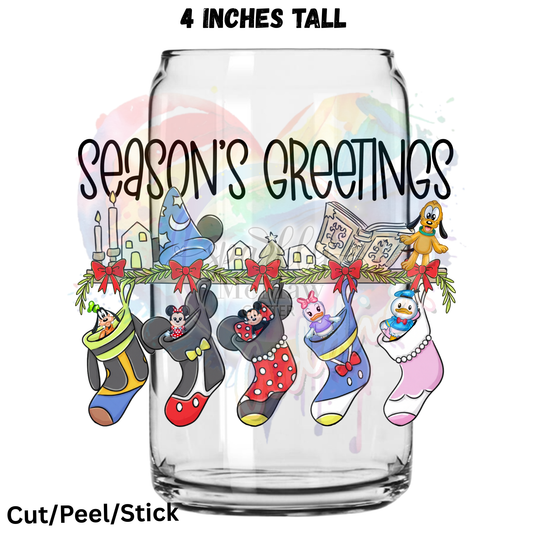 Seasons Greetings 1 UV DTF Decal