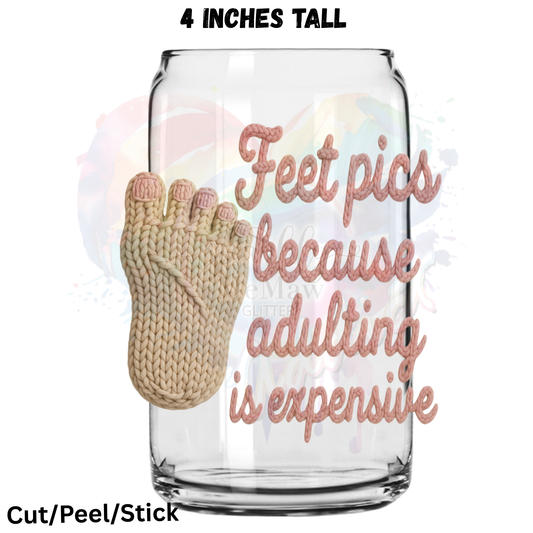 Feet Pics UV DTF Decal