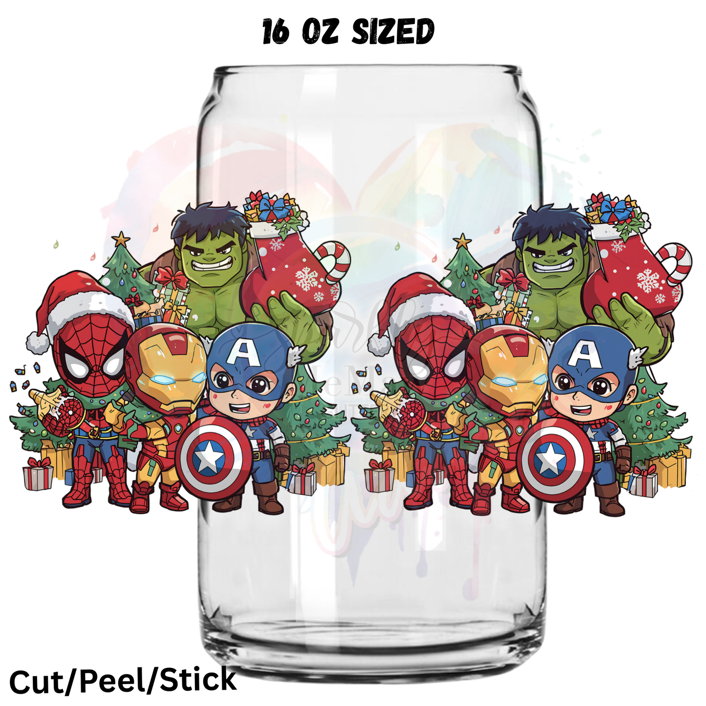 Christmas Era 6 UV  DTF 16 Oz wrap