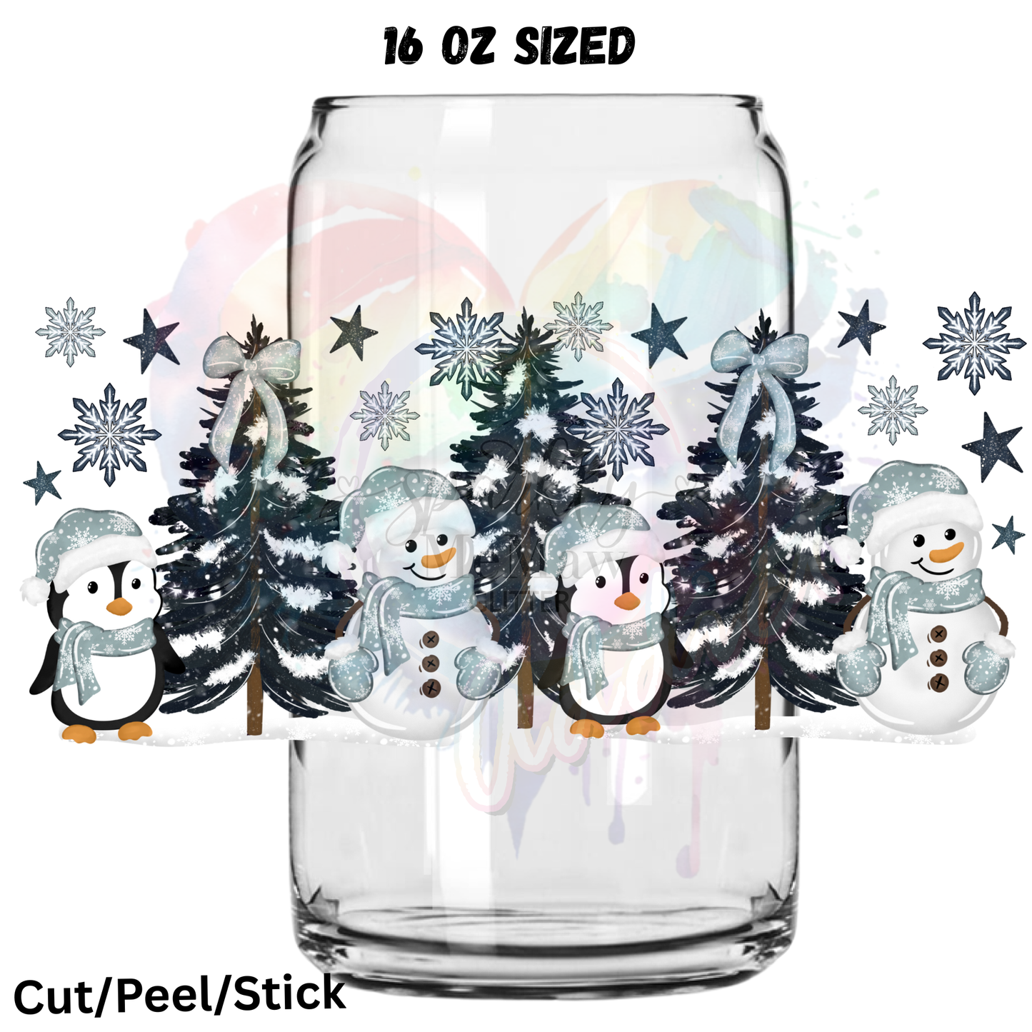 Snow Wrap 1 UV  DTF 16 Oz wrap