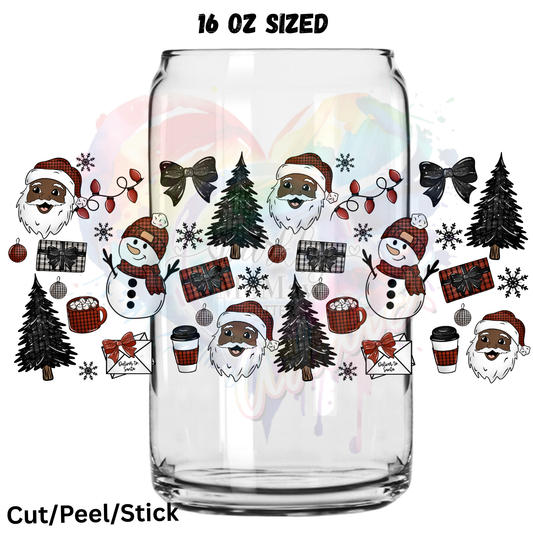 Merry Christmas 6 UV  DTF 16 Oz wrap