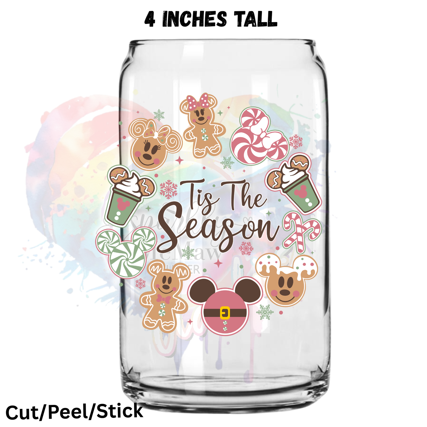 Tis the season Mouse  UV DTF Decal