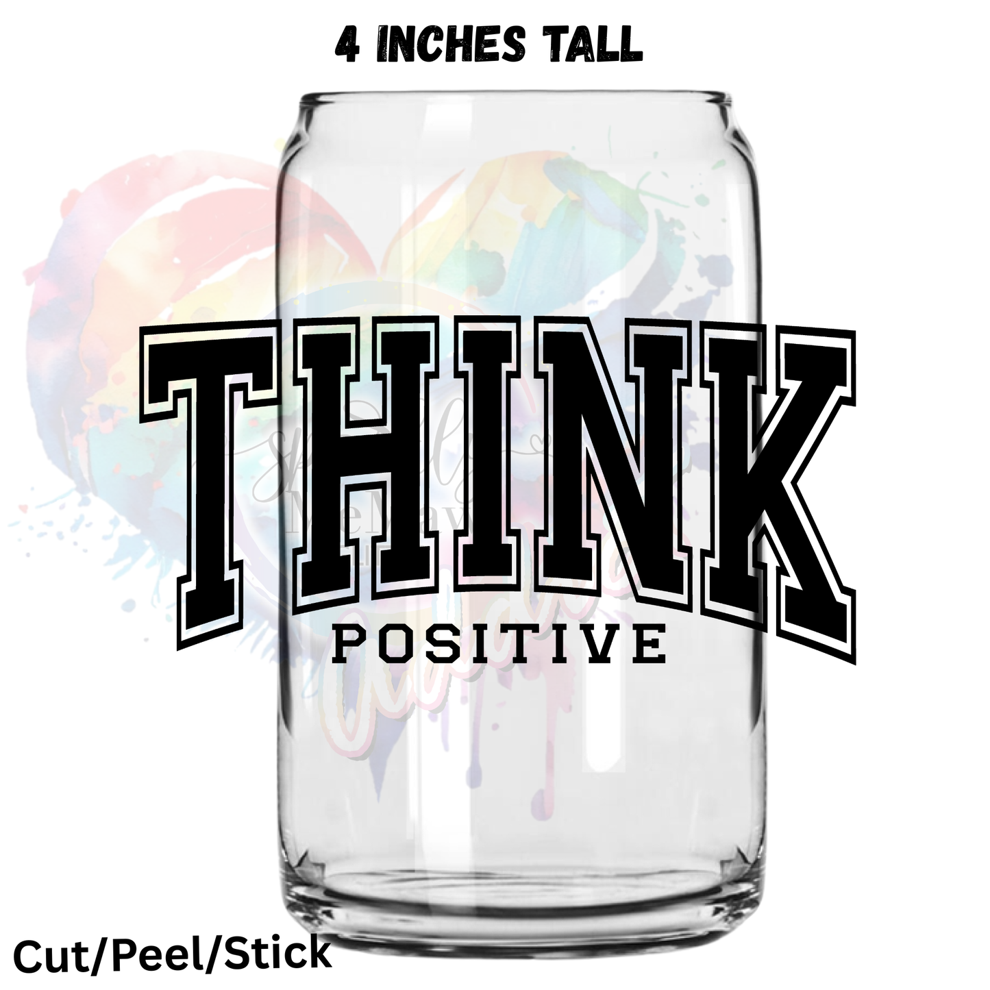 Stay Positive 24 x 24 inch UV DTF gang sheet  (all are 3.50 inches tall)