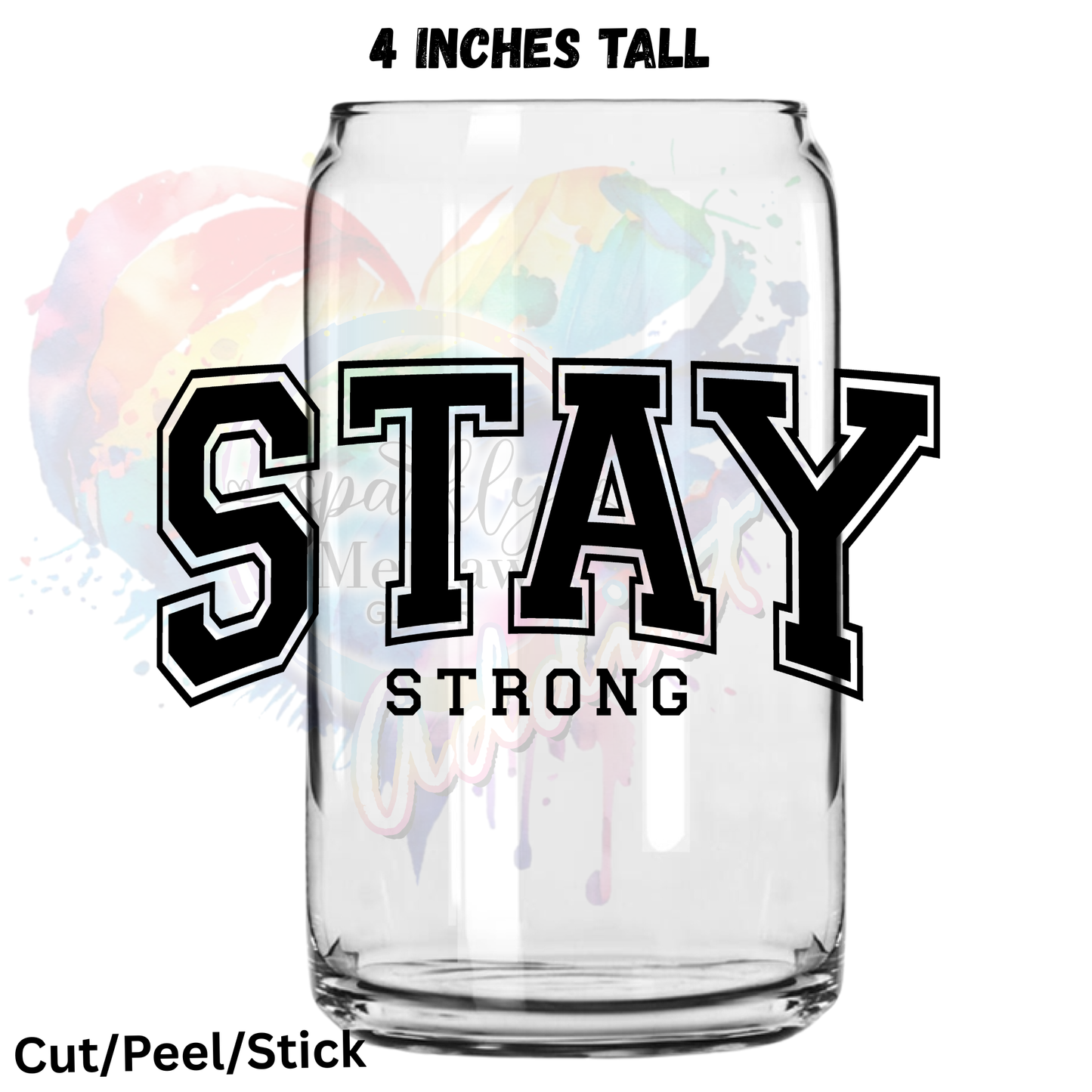 Stay Positive 24 x 24 inch UV DTF gang sheet  (all are 3.50 inches tall)