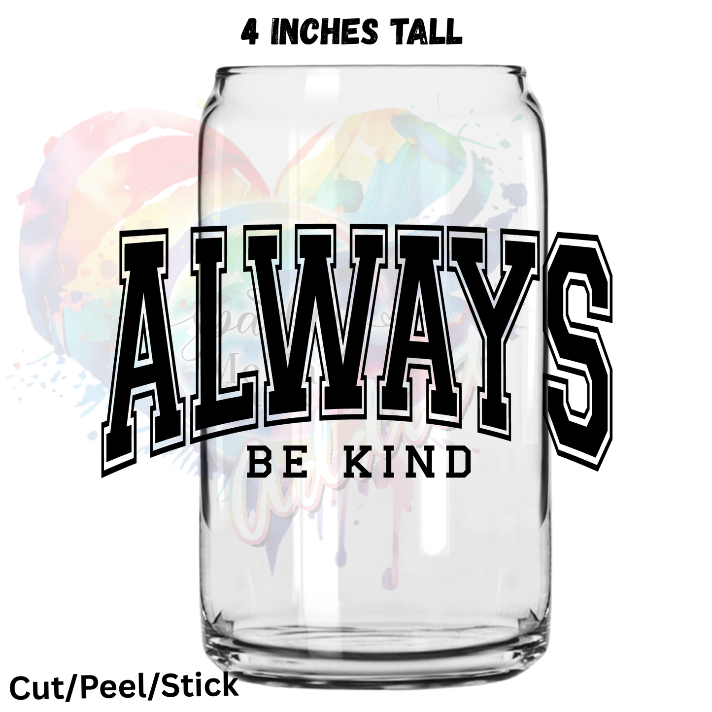 Stay Positive 24 x 24 inch UV DTF gang sheet  (all are 3.50 inches tall)