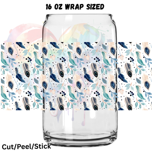 Winter feathers  UV  DTF 16 Oz wrap