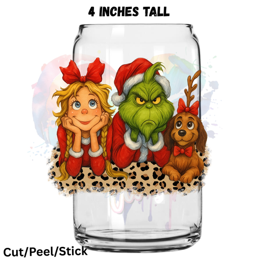 G r i n c h Cheetah UV DTF Decal