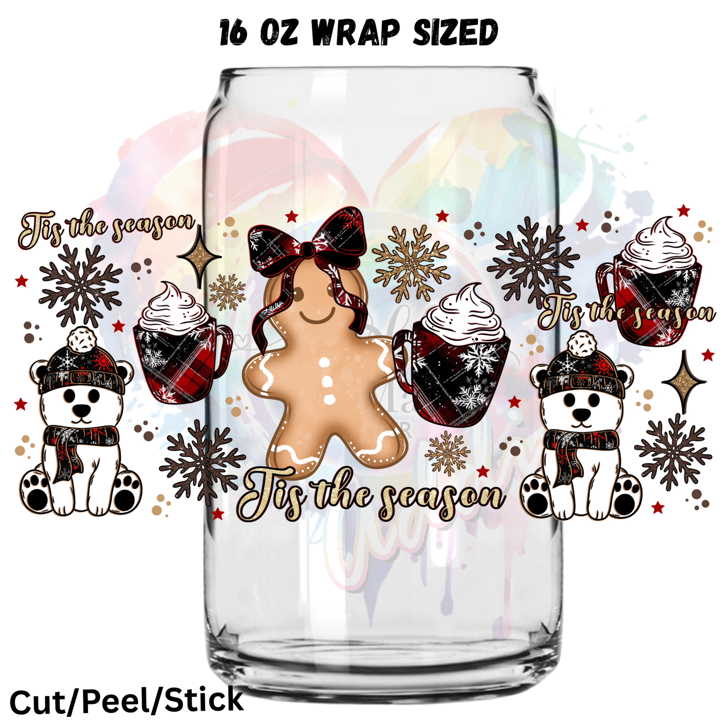 Tis the Season 9 UV  DTF 16 Oz wrap