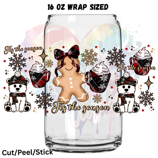 Tis the Season 9 UV  DTF 16 Oz wrap