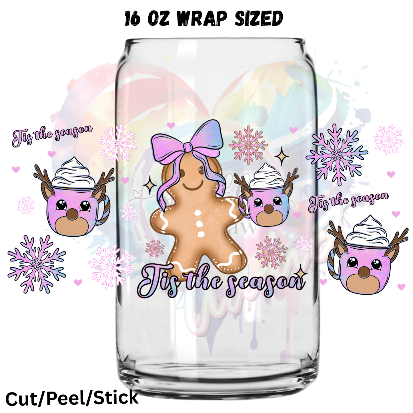 Tis the Season 11 UV  DTF 16 Oz wrap