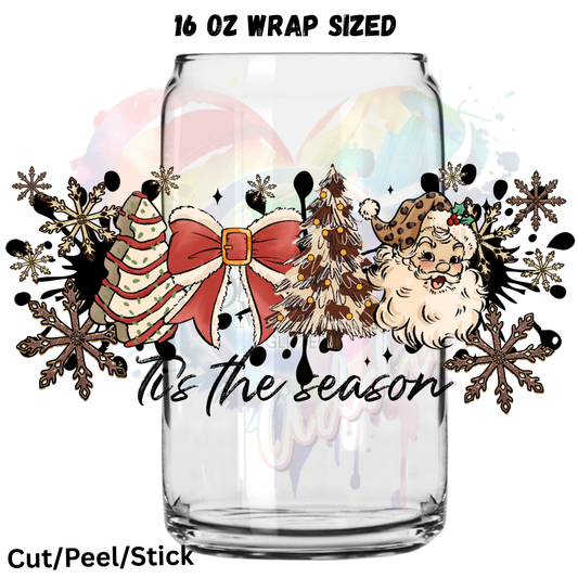 Tis The Season 12 UV  DTF 16 Oz wrap