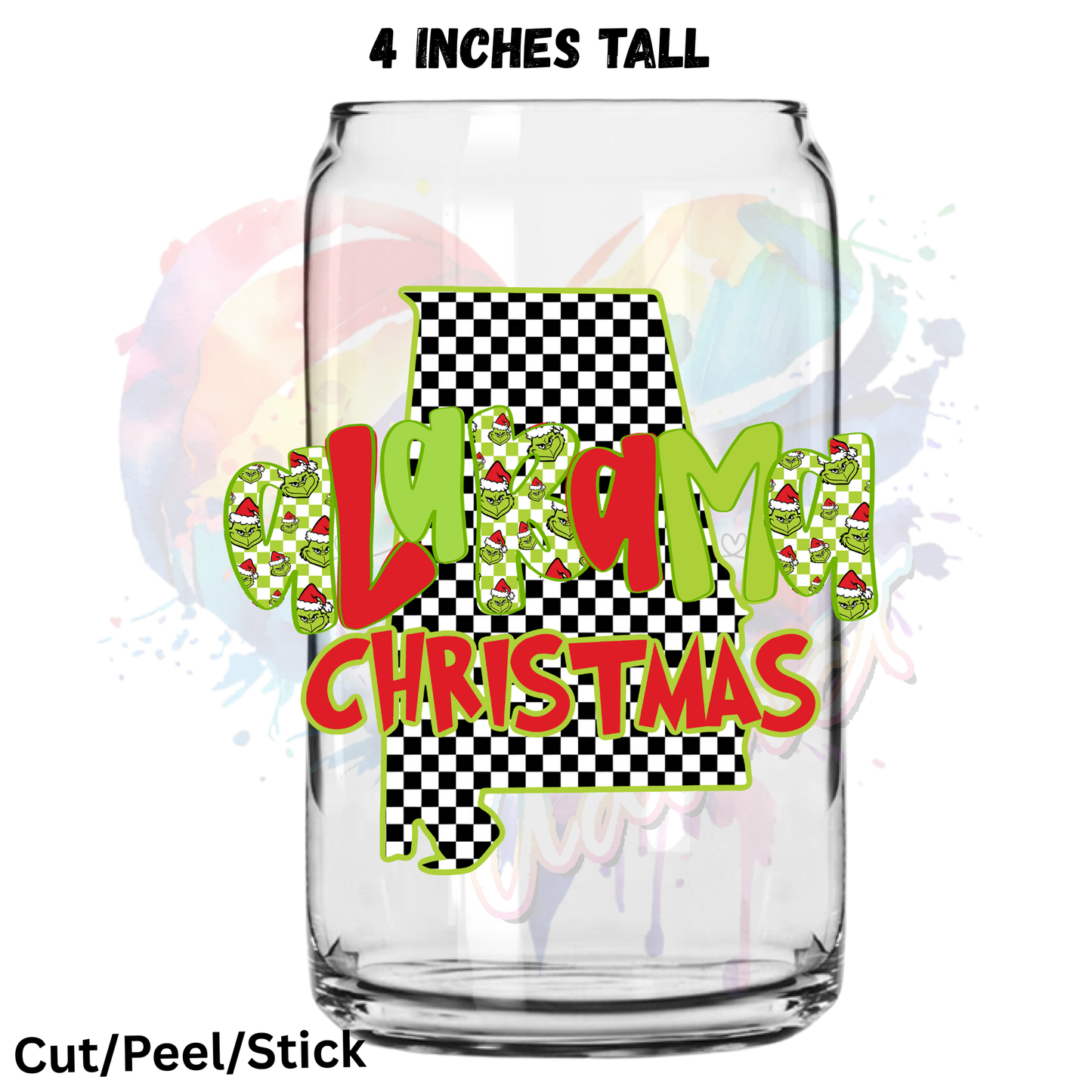 Alabama Christmas  UV DTF Decal