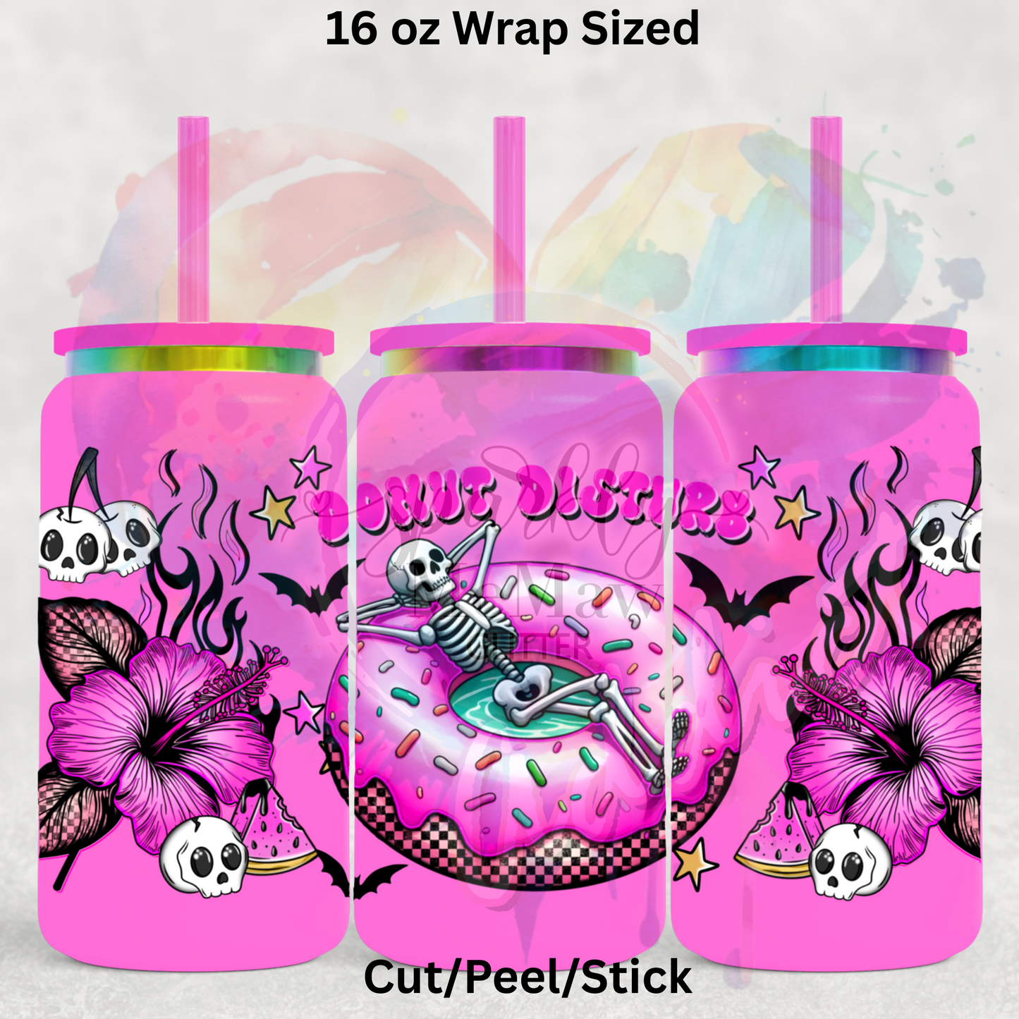 Donut Disturb 1  UV  DTF 16 Oz wrap