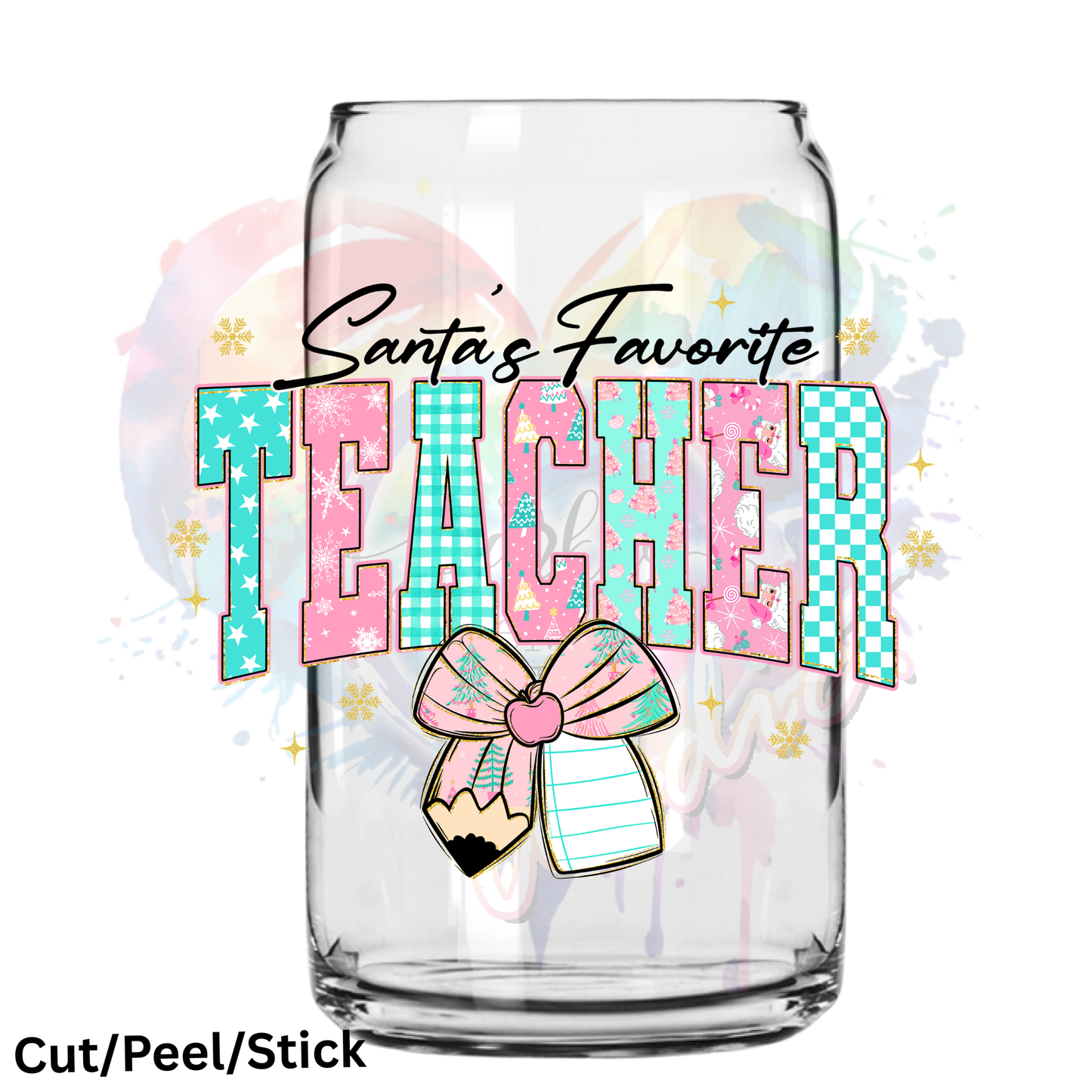 santas favorite teacher 1 UV DTF Decal