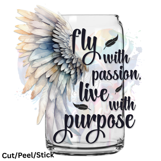 Fly With Passion UV DTF Decal