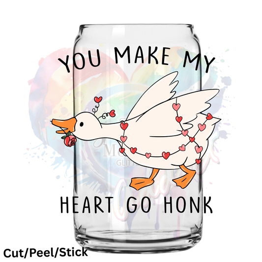 Funny Valentine Goose UV DTF Decal
