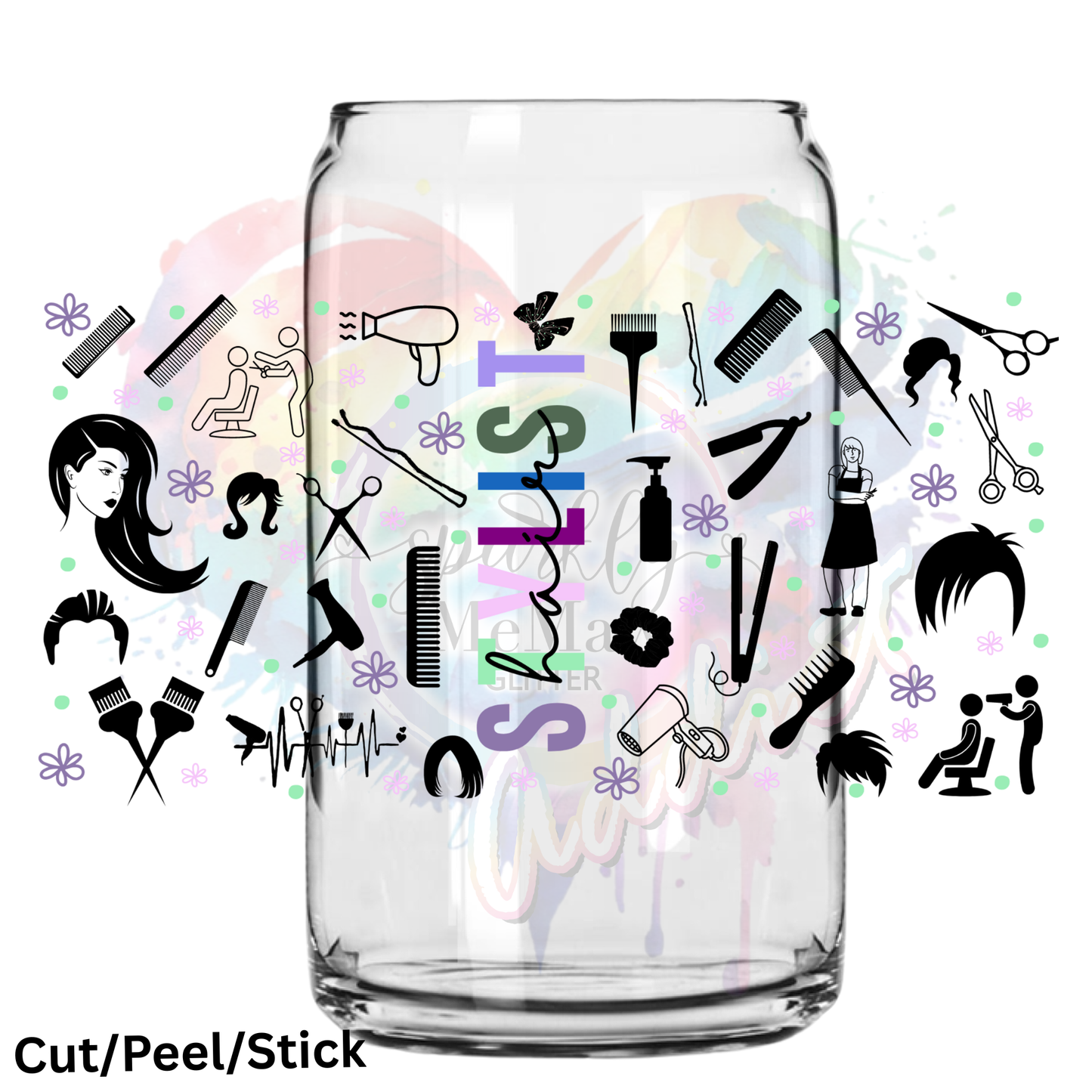 Hair Stylist UV DTF 16 oz Wrap