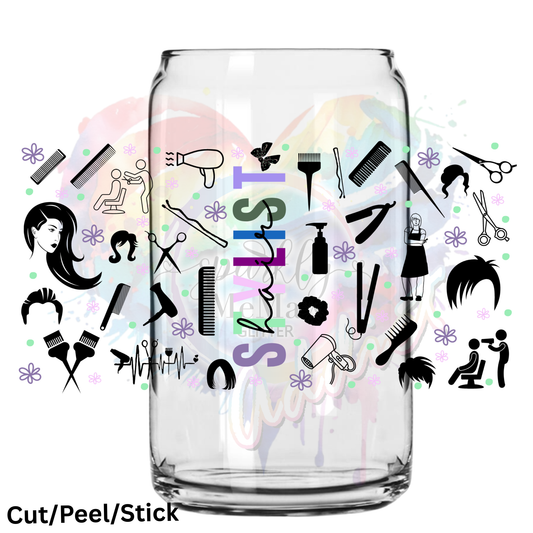 Hair Stylist UV DTF 16 oz Wrap