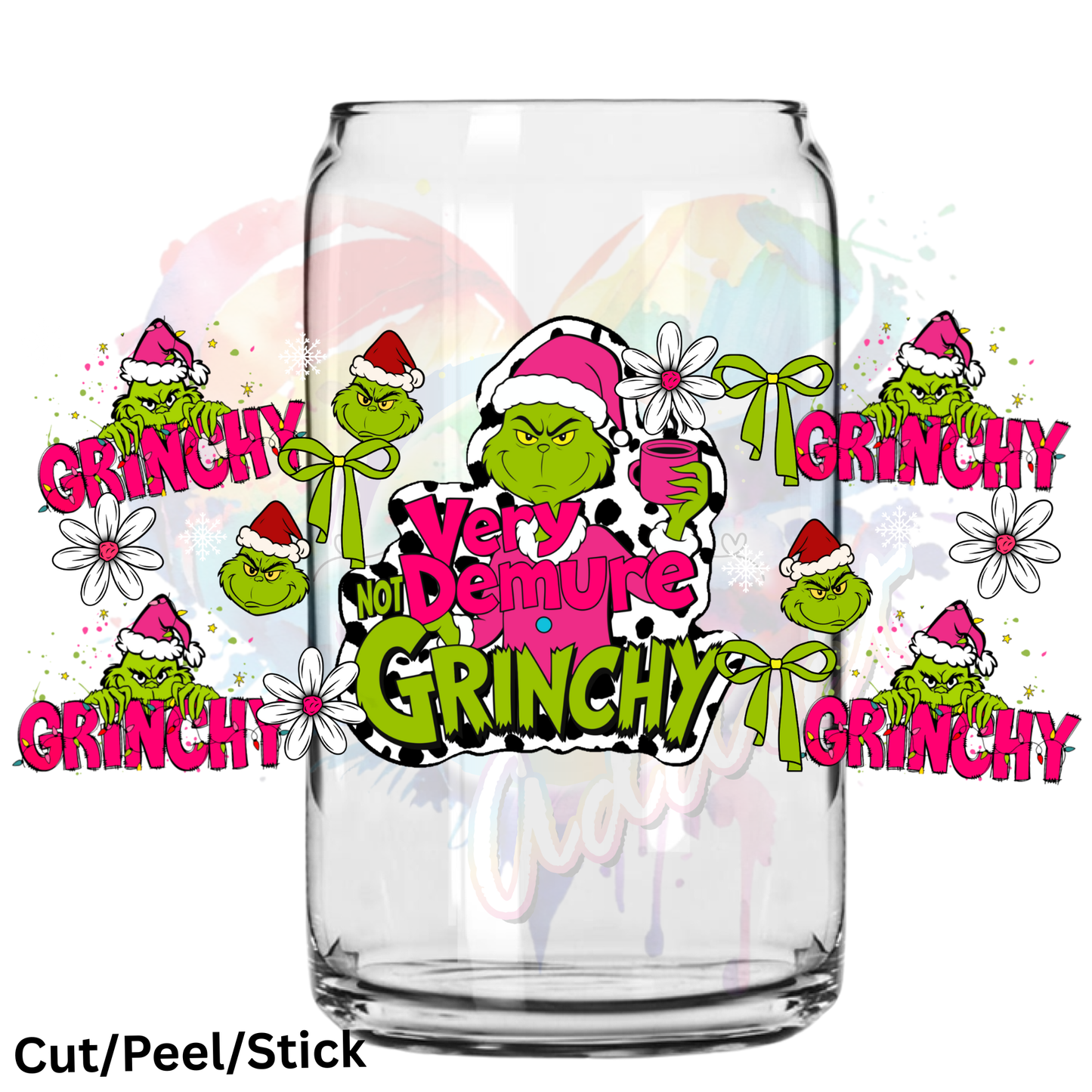 Very Demure Grinchy 16 oz UV DTF Wrap