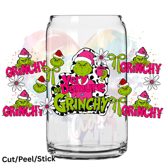 Very Demure Grinchy 16 oz UV DTF Wrap