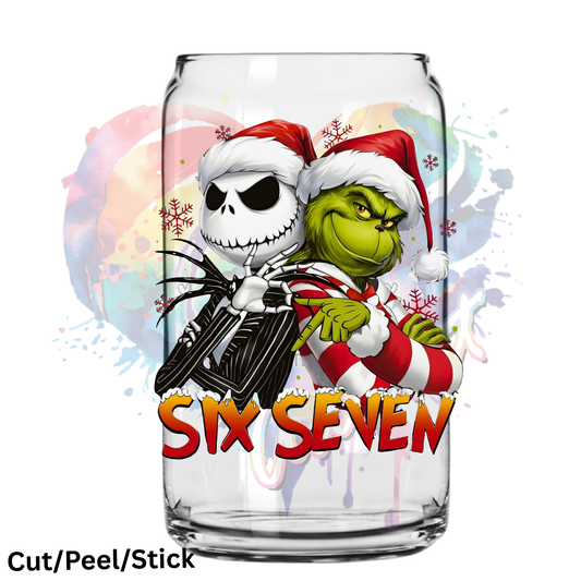 Six Seven Christmas UV DTF Decal